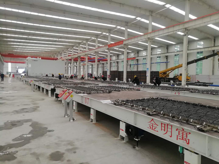 NC production line in PC workshop of jinmingyu Construction Technology Co., Ltd